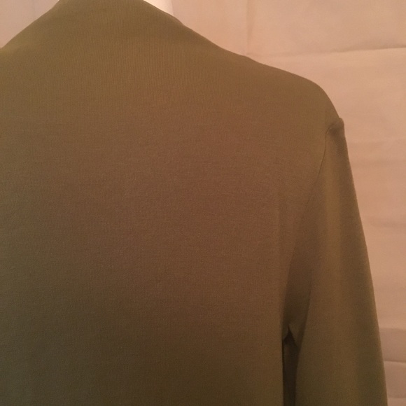 COS Draped Collar Faux Wrap Knit Green Dress Sz S - Picture 8 of 8